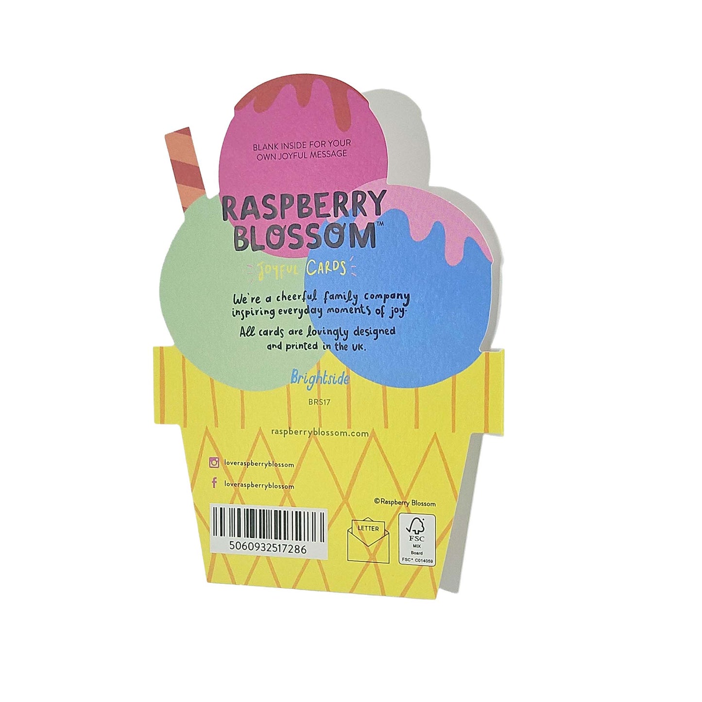 Happy Birthday To You Ice-cream Cutout Birthday Card