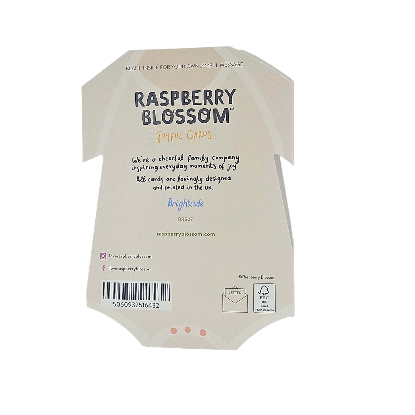 Welcome Little One Baby Grow Cutout New Baby Card