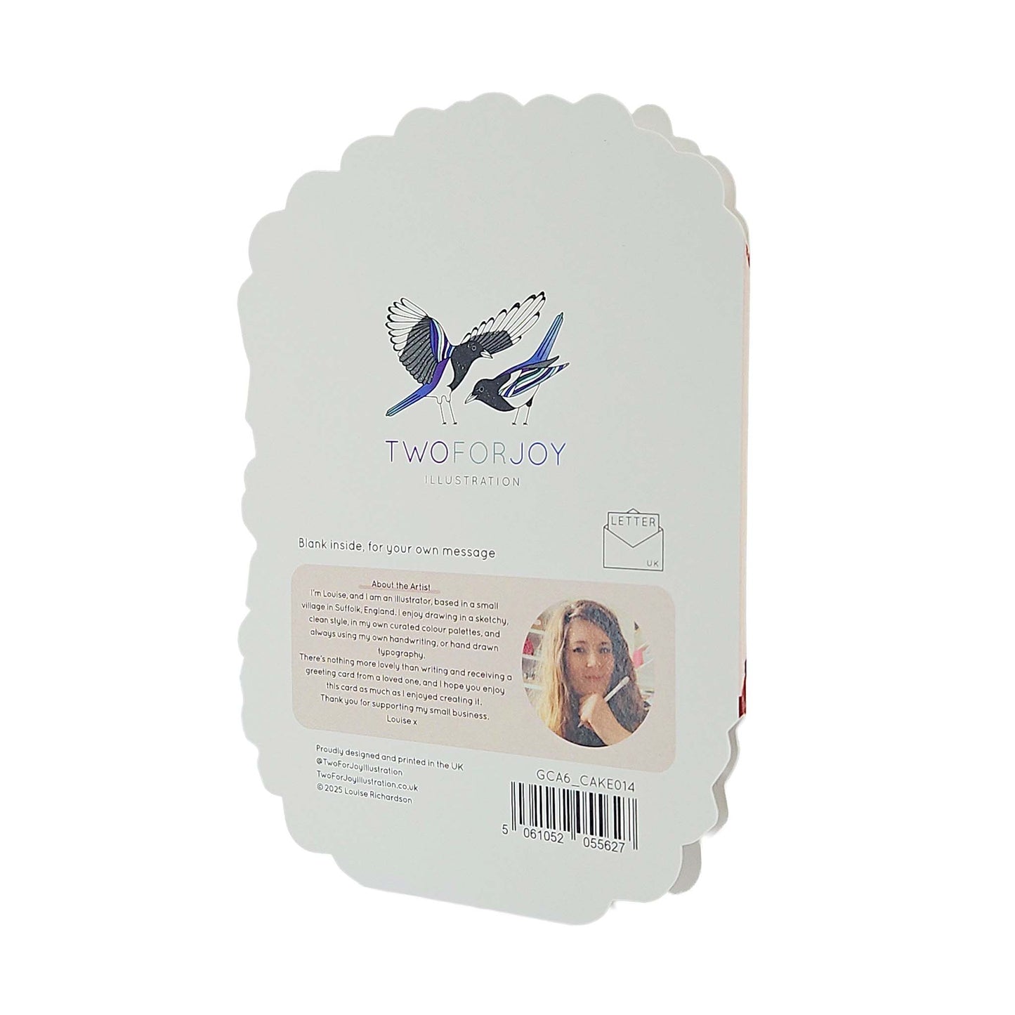 Calories Don’t Count Spot Varnish Cutout Chocolate Cake Birthday Card