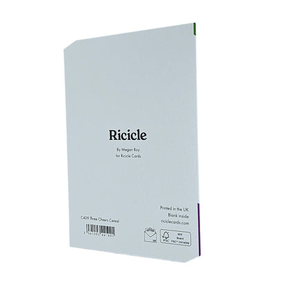 Three Cheers Cereal Spot Gloss Birthday Card