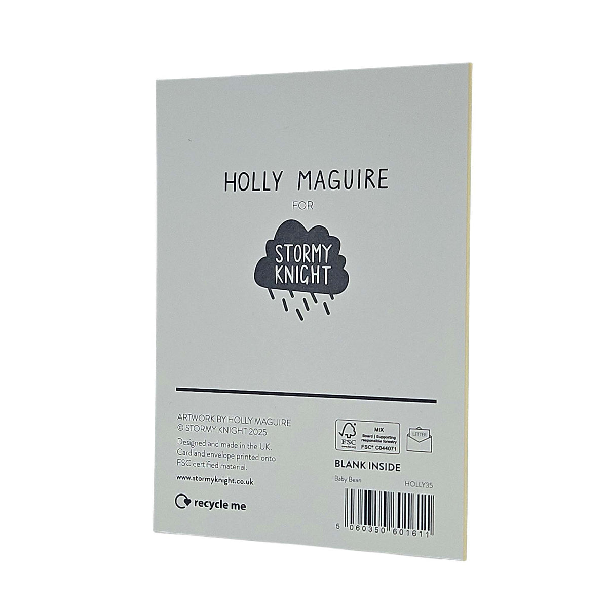 Tiny Human Bean Gold Foiled New Baby Card