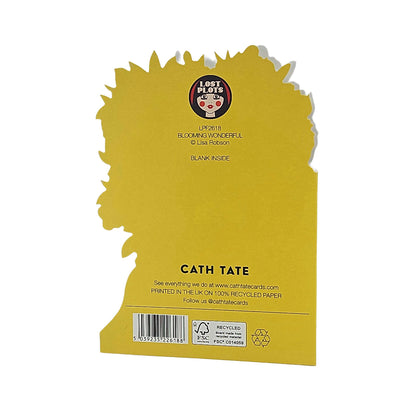 Blooming Wonderful Psychedelic Flowers Cutout Card