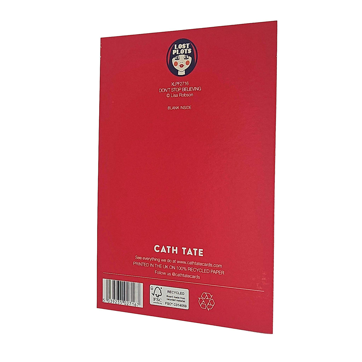 Don't Stop Believing Santa Gold Foiled Christmas Card