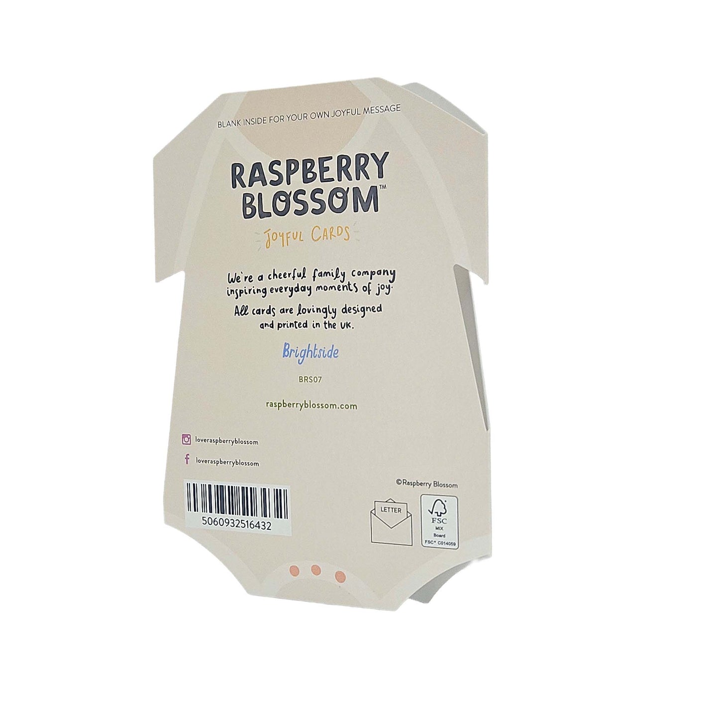 Welcome Little One Baby Grow Cutout New Baby Card