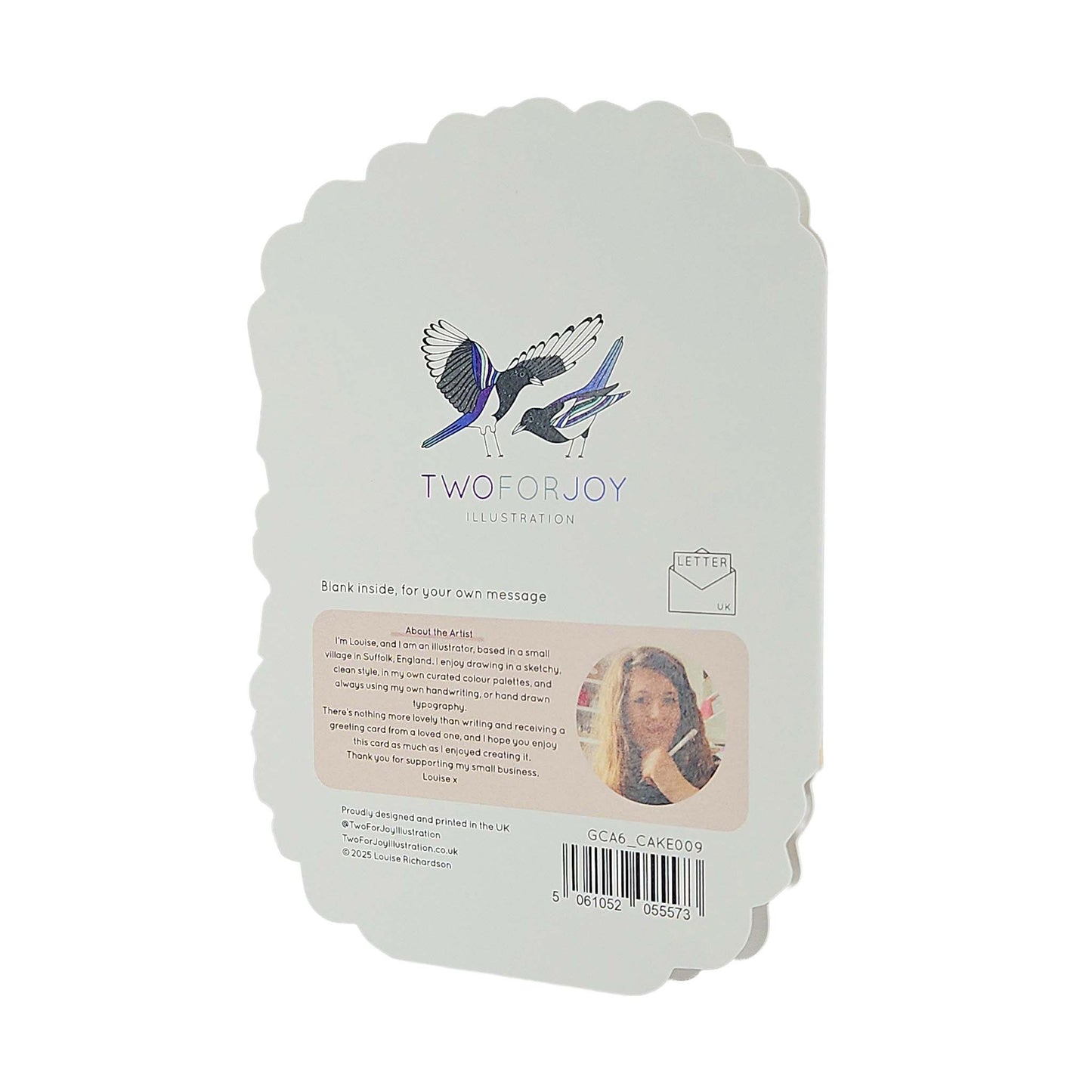 Baby in Bloom Spot Varnish Cutout Cake Pregnancy Card