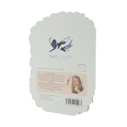 Baby in Bloom Spot Varnish Cutout Cake Pregnancy Card