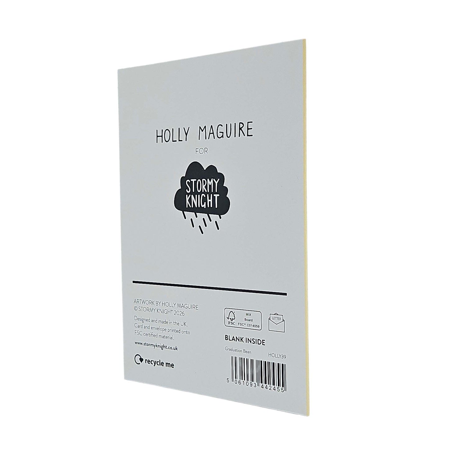Clever Human Bean Gold Foiled Graduation Card