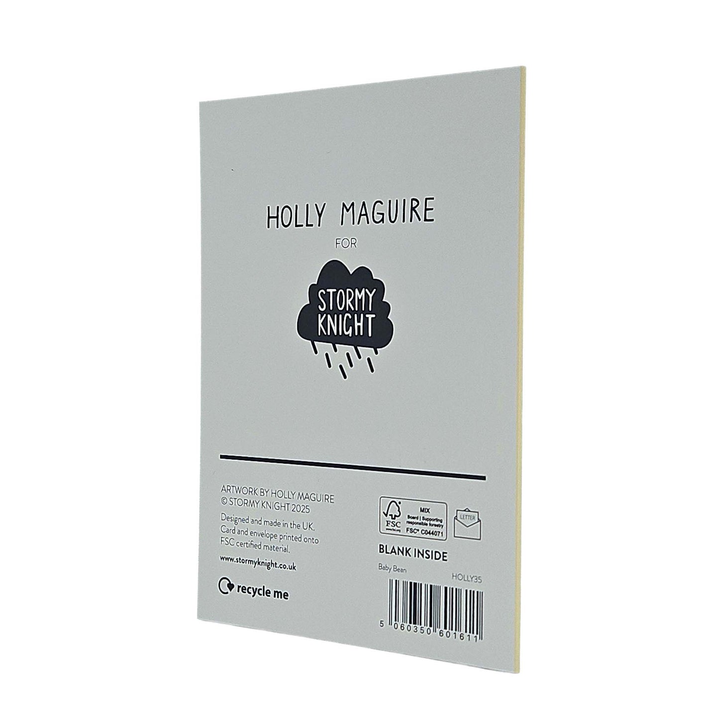 Tiny Human Bean Gold Foiled New Baby Card