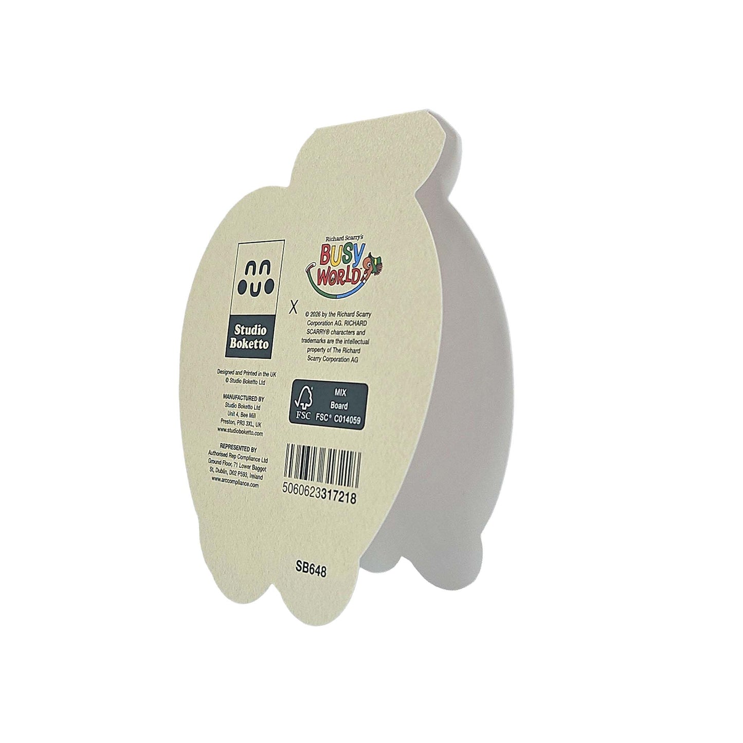 Lowly Worm Apple Car Richard Scarry Cutout Card