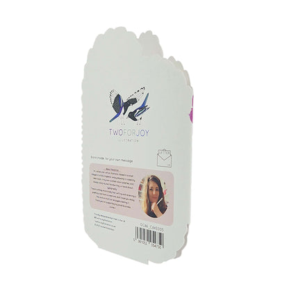 Twenty Something Silver Foiled Cutout Heart Cake Birthday Card