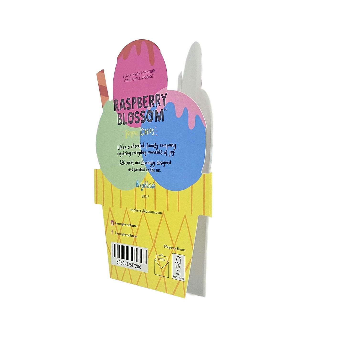 Happy Birthday To You Ice-cream Cutout Birthday Card