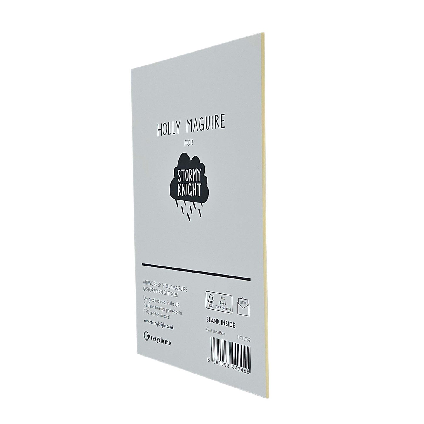 Clever Human Bean Gold Foiled Graduation Card