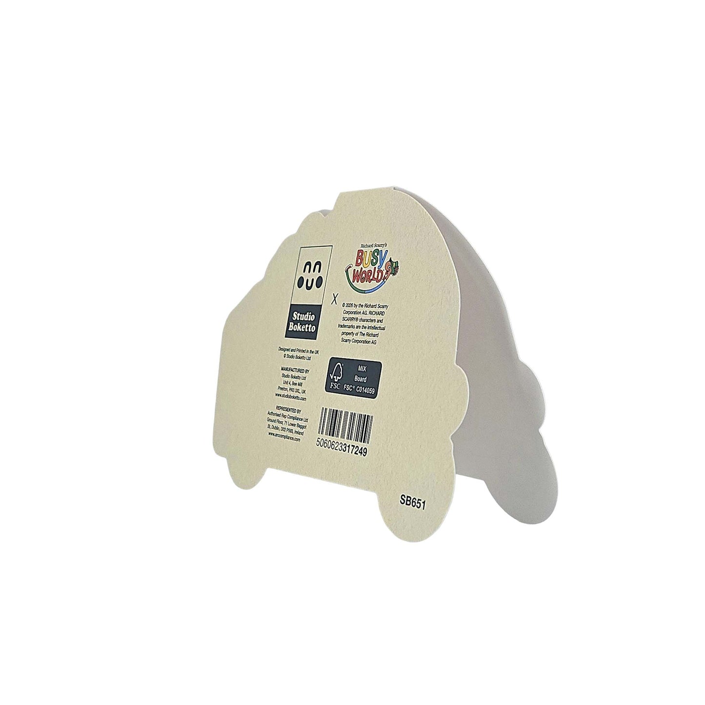 Cheese Mouse Car Richard Scarry Cutout Card