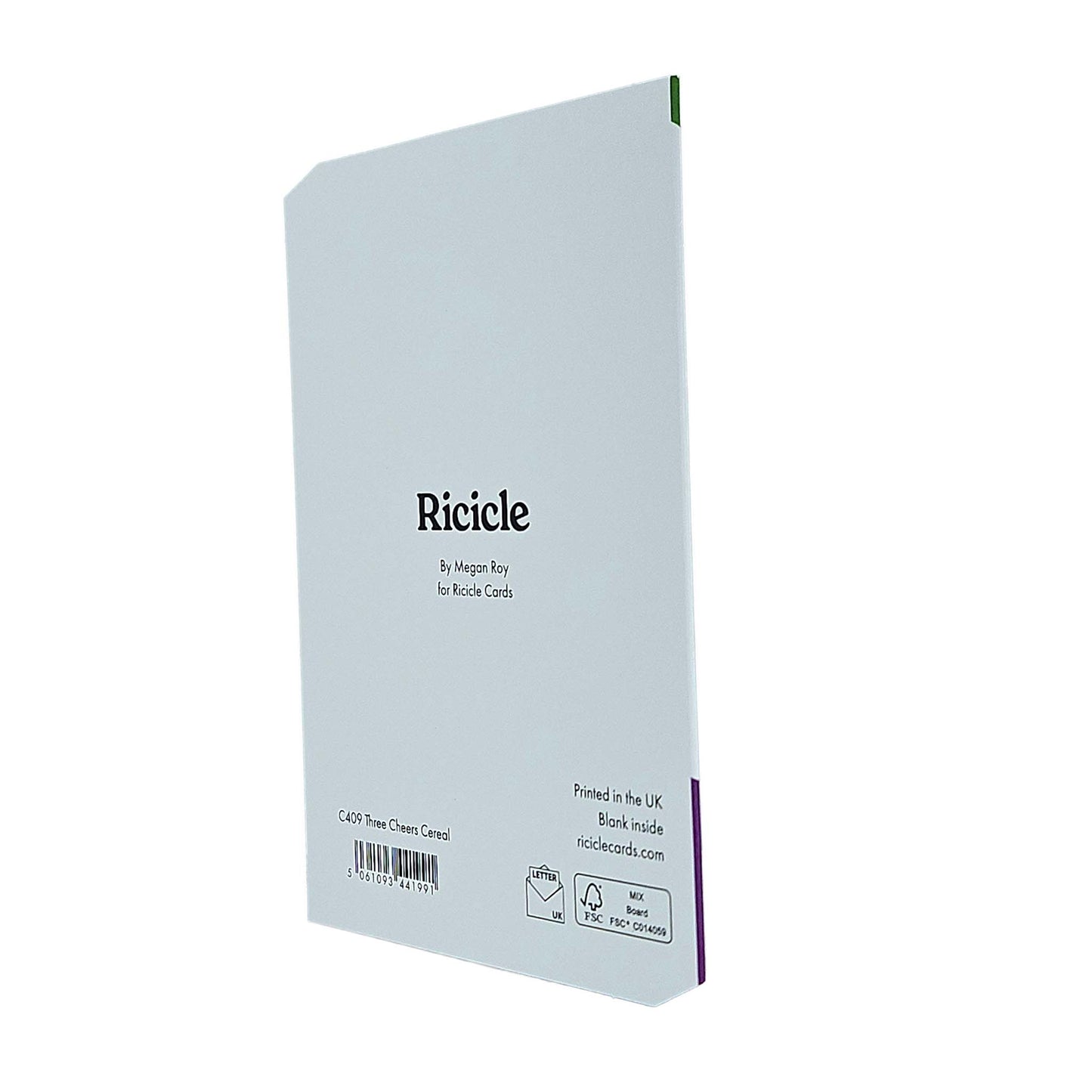 Three Cheers Cereal Spot Gloss Birthday Card