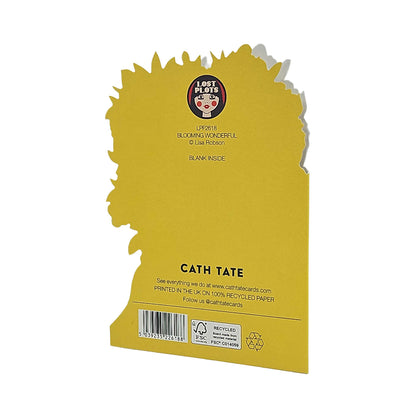 Blooming Wonderful Psychedelic Flowers Cutout Card