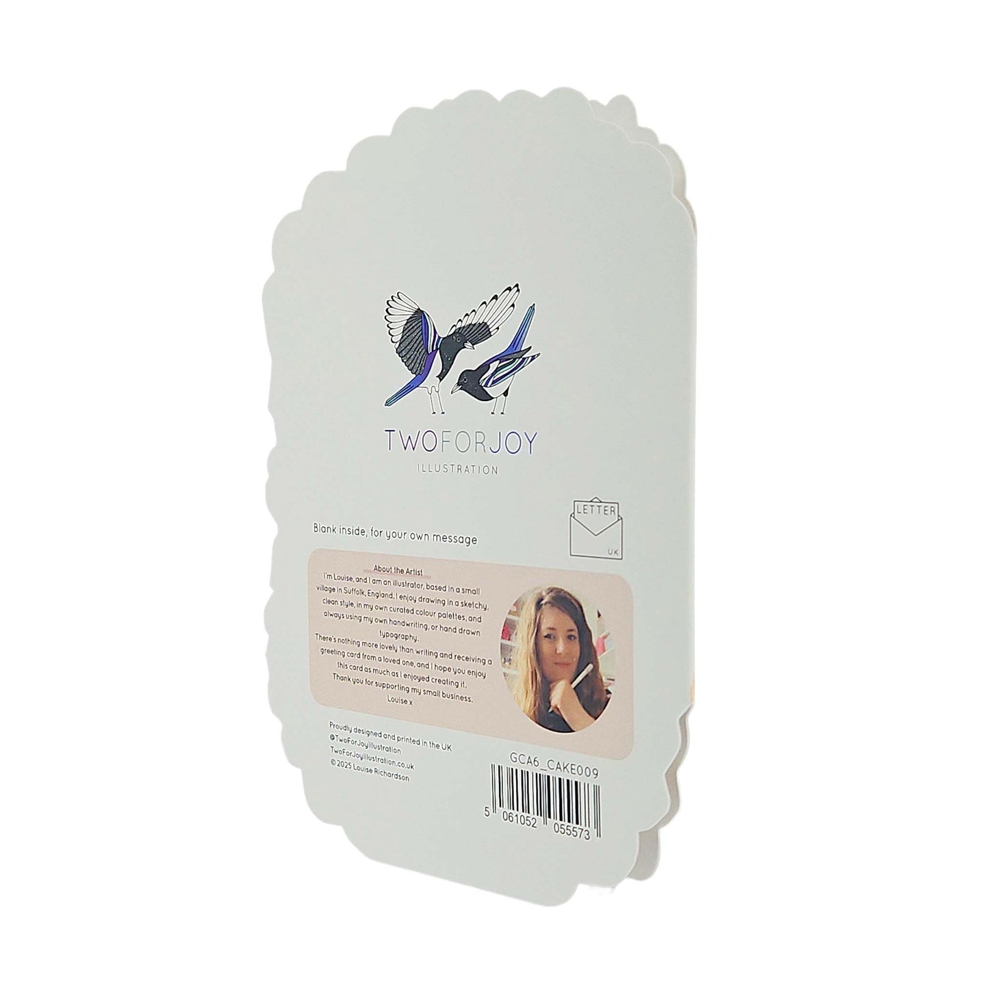 Baby in Bloom Spot Varnish Cutout Cake Pregnancy Card