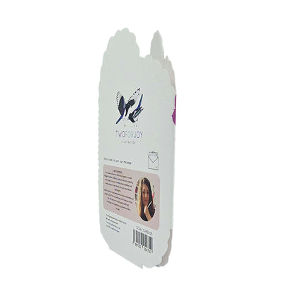 Twenty Something Silver Foiled Cutout Heart Cake Birthday Card