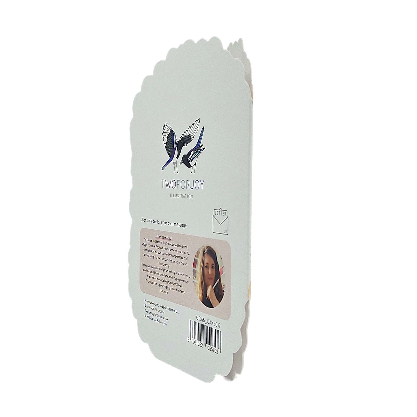 Happy Birthday Spot Varnish Cutout Cake Birthday Card