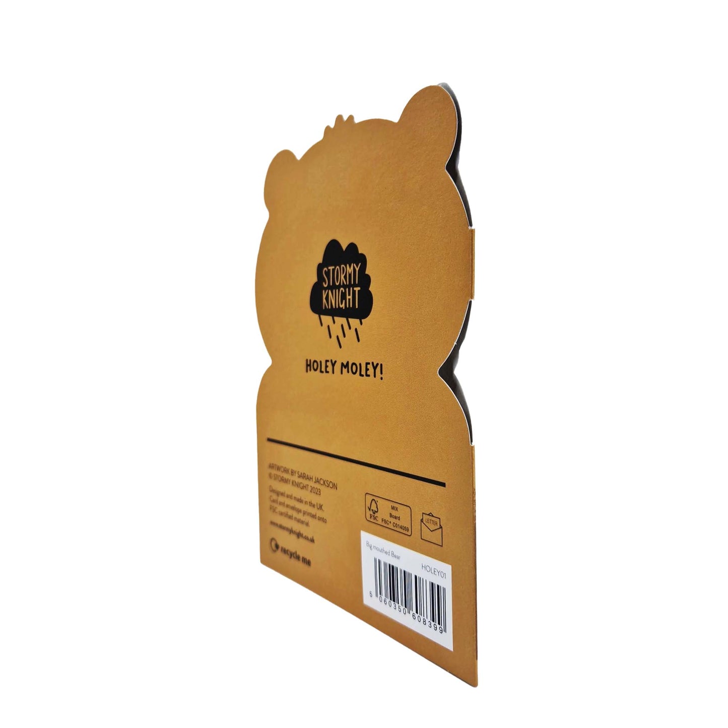 Big Mouthed Bear Die Cut Kids Birthday Card