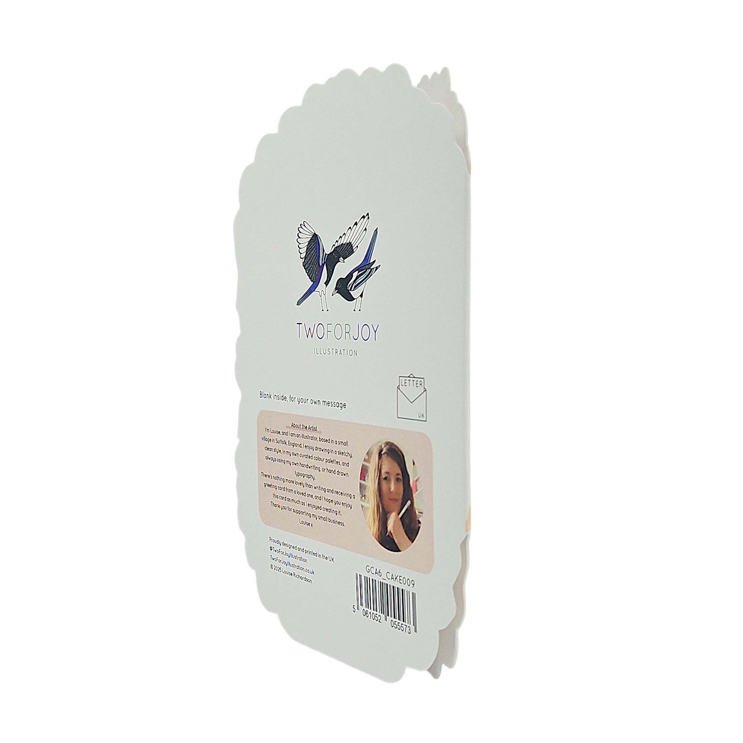 Baby in Bloom Spot Varnish Cutout Cake Pregnancy Card