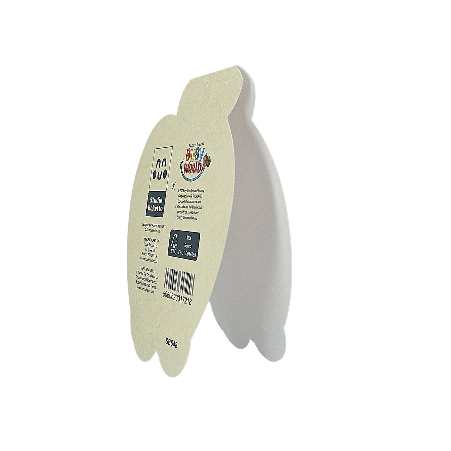 Lowly Worm Apple Car Richard Scarry Cutout Card