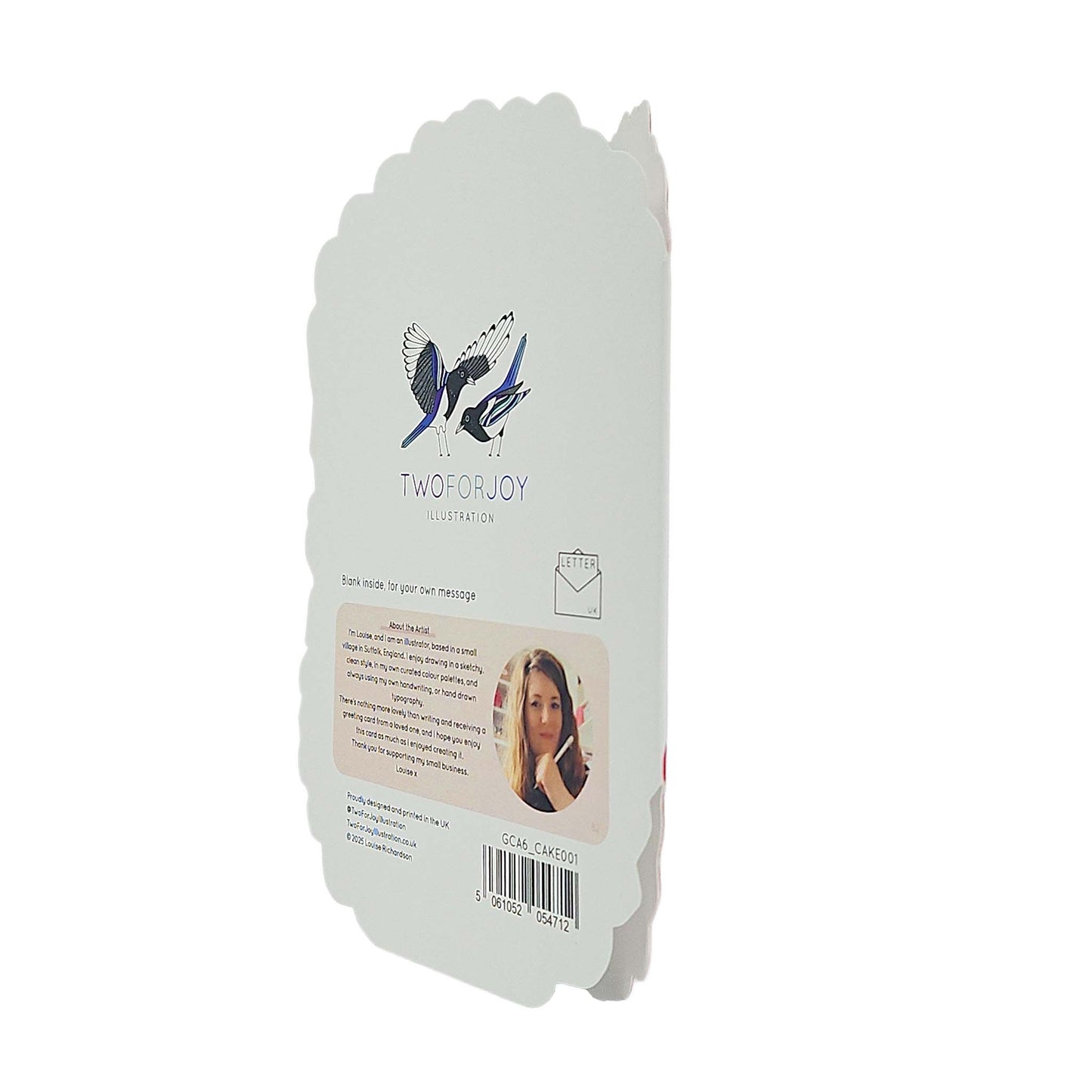 One Year Hotter Spot Varnish Cutout Cake Birthday Card