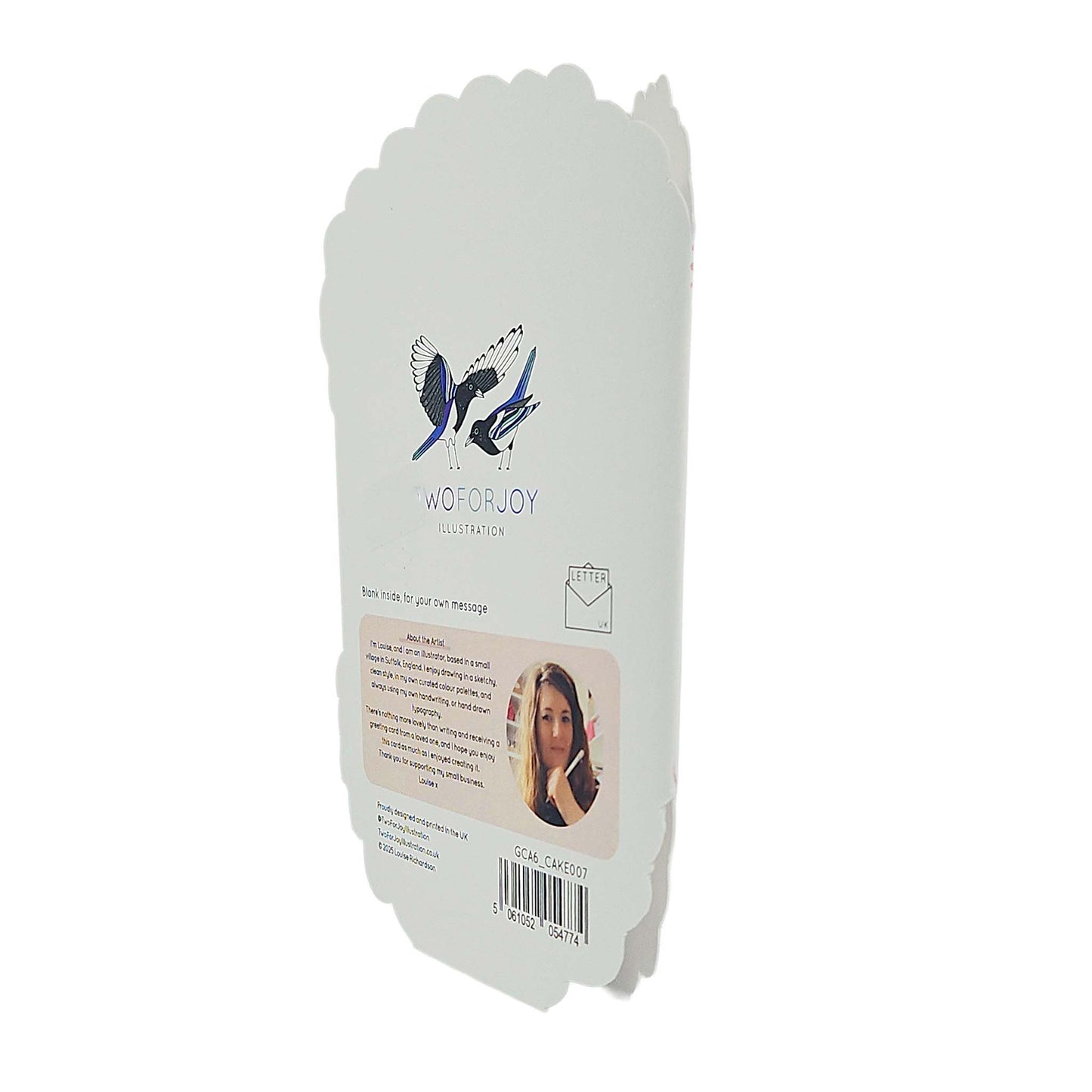 Birthday Gal Sprinkles Spot Varnish Cutout Cake Birthday Card
