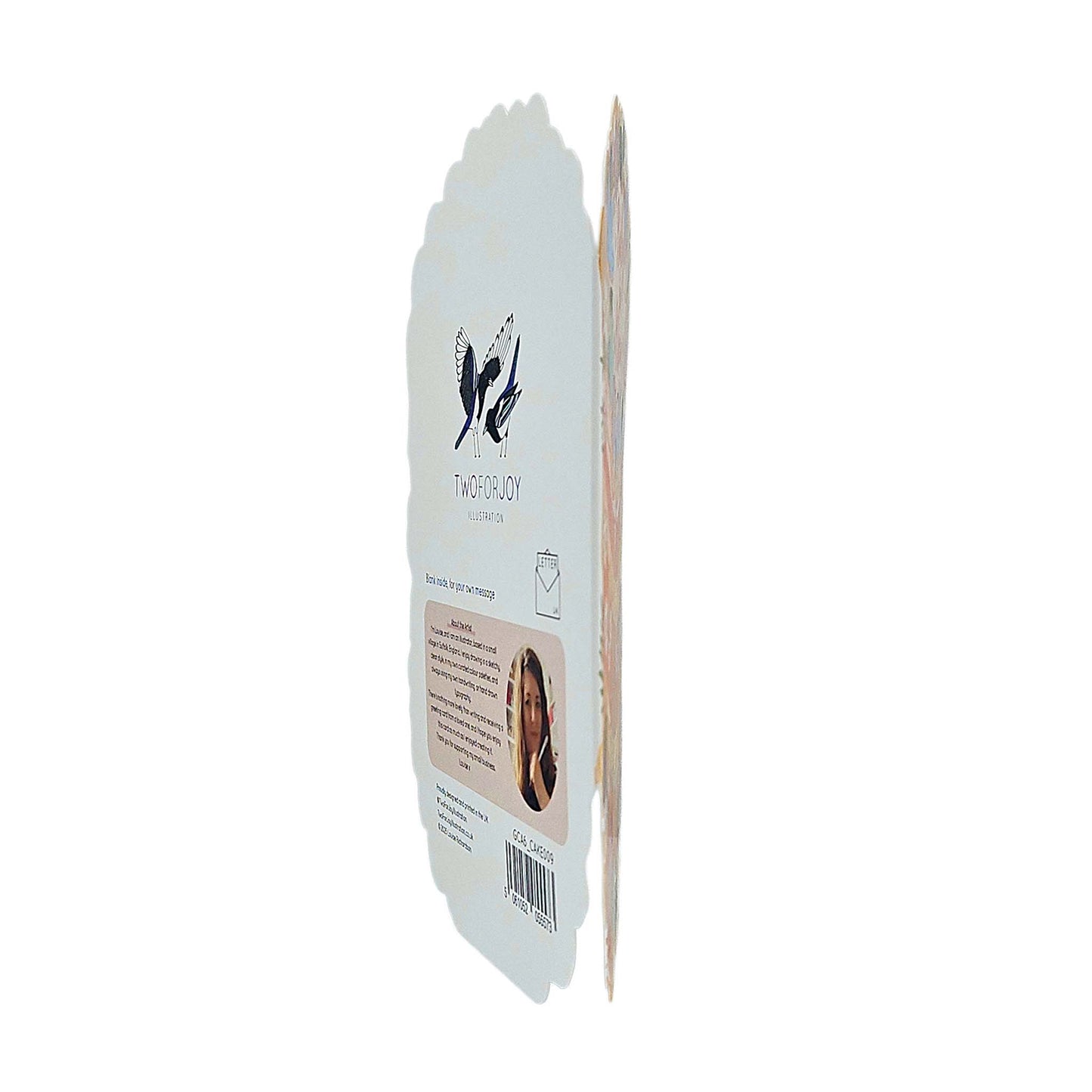 Baby in Bloom Spot Varnish Cutout Cake Pregnancy Card
