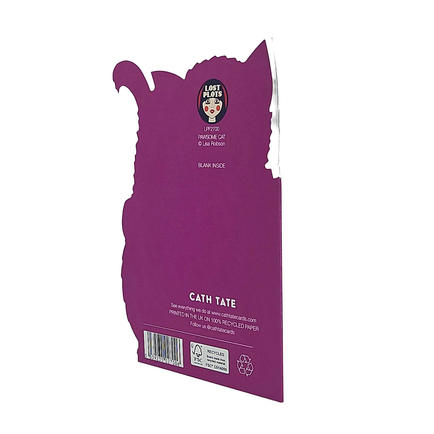 Pawesome Birthday Cat Cutout Birthday Card