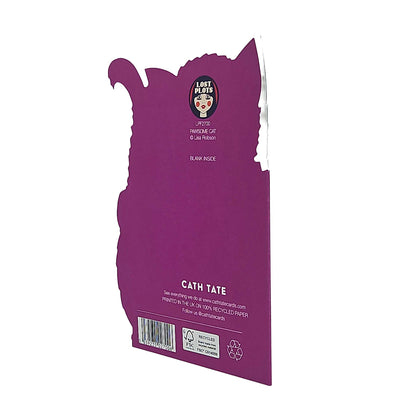 Pawesome Birthday Cat Cutout Birthday Card