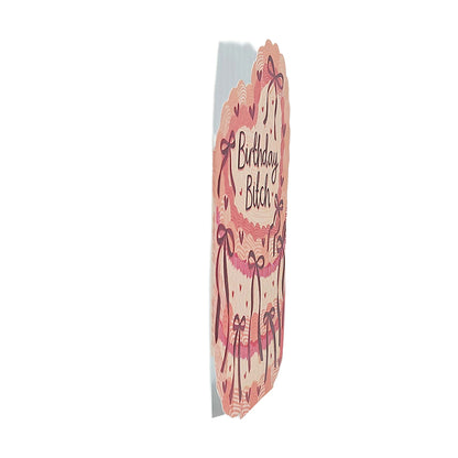 Birthday Bitch Spot Varnish Cutout Cake Birthday Card