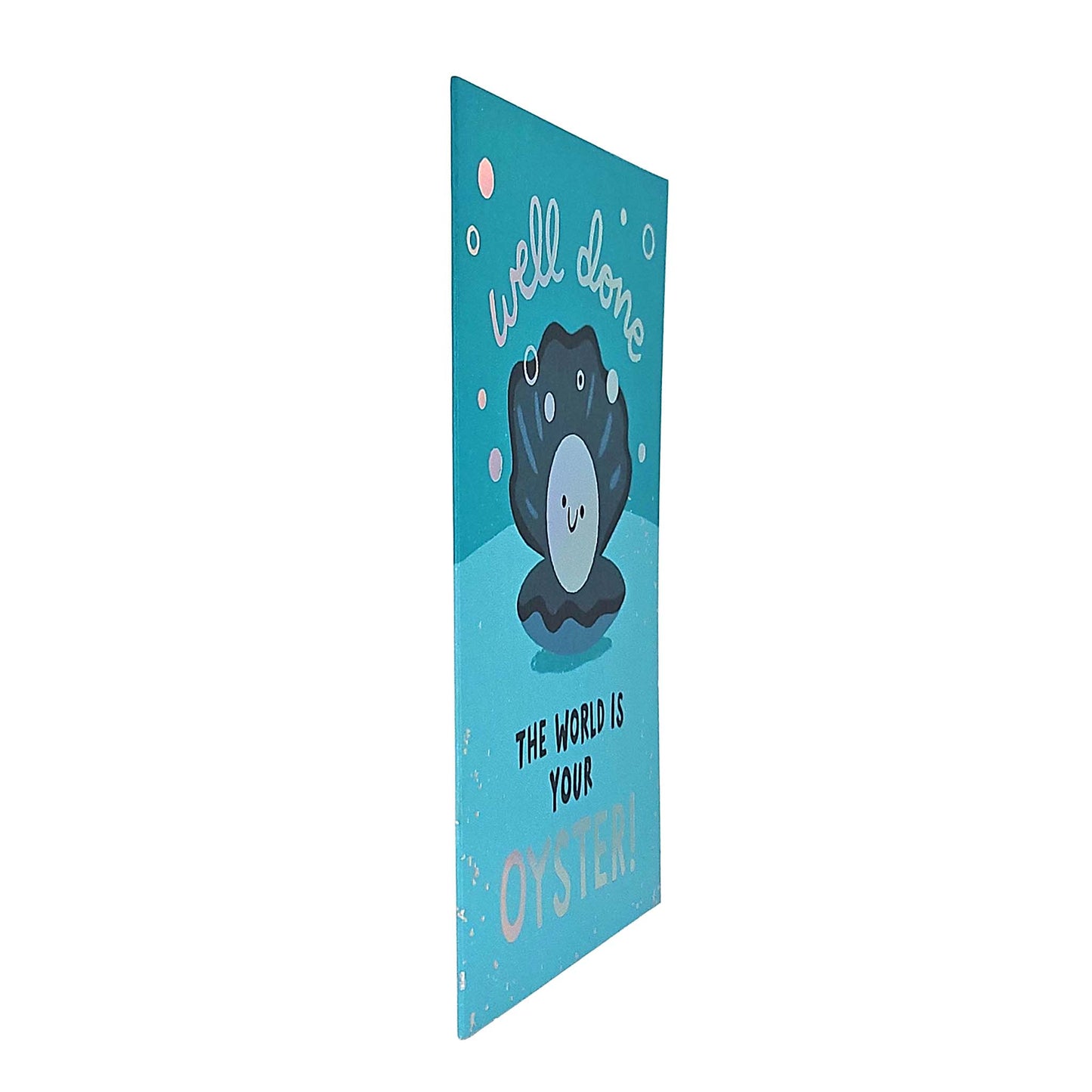 The World Is Your Oyster Holographic Foiled Congratulations Card