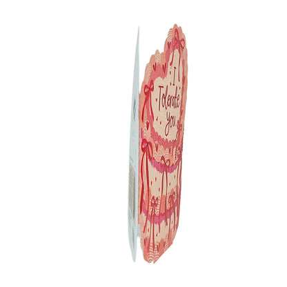 I Tolerate You Spot Varnish Cutout Cake Valentine's / Anniversary Card