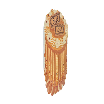 Best Dad Spot Varnish Cutout Caramel Cake Father's Day Card