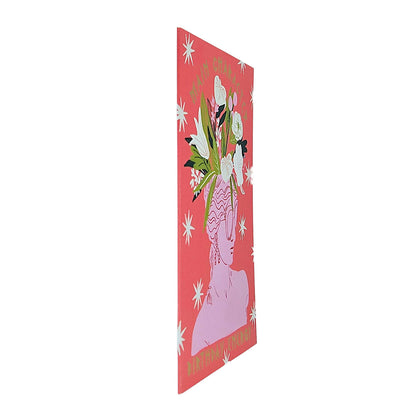 Main Character Energy Greek Goddess Gold Foiled Birthday Card