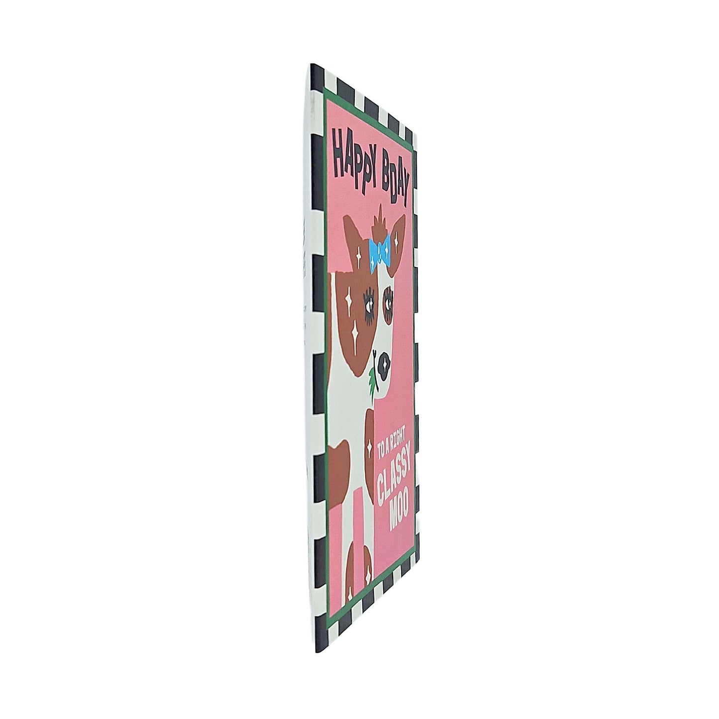 Happy Birthday Classy Moo Cow Birthday Card