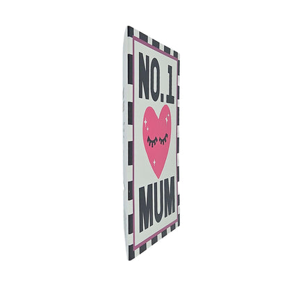 No.1 Mum Eyelash Heart Foiled Mother's Day Card
