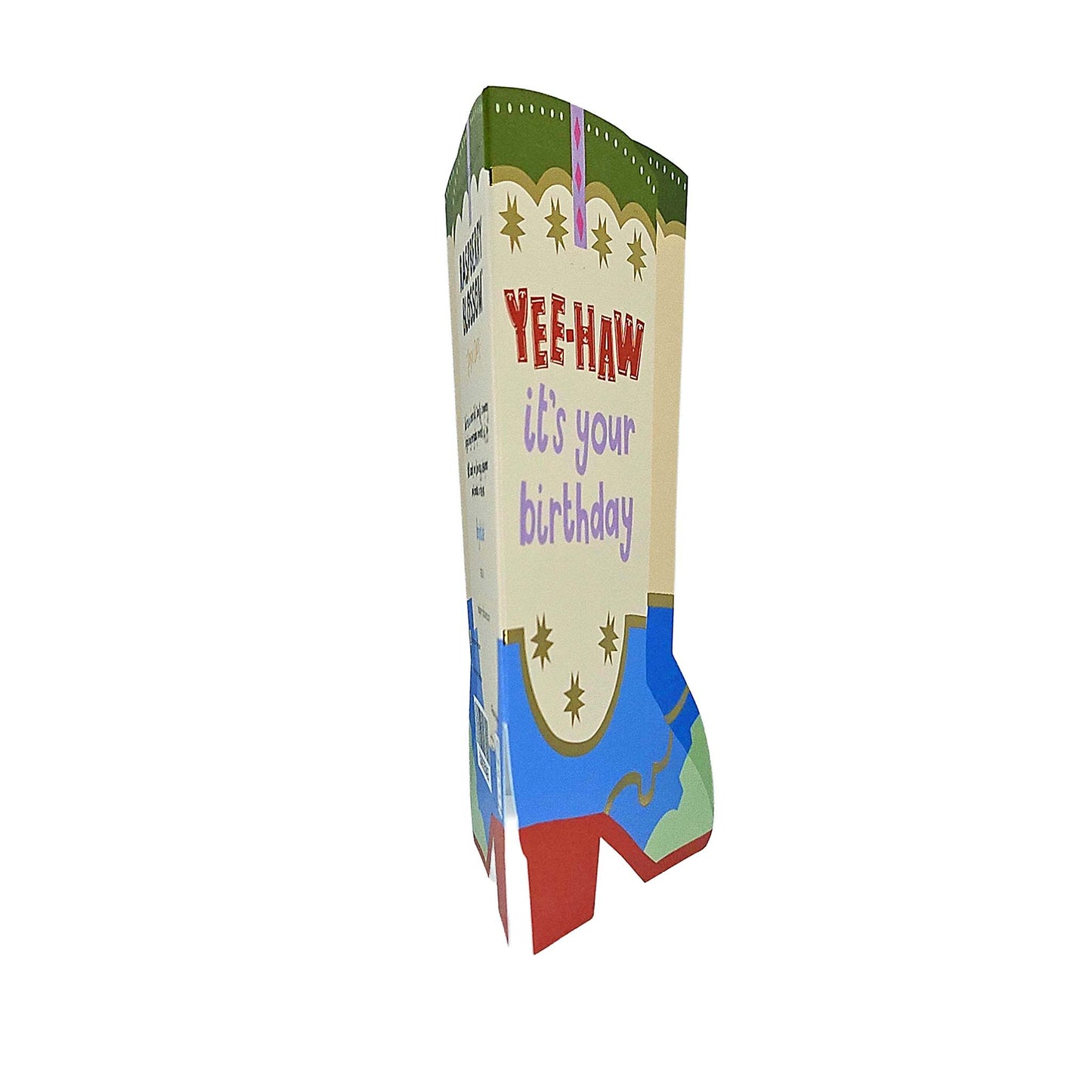 Yee-haw it's your Birthday Cowboy Boot Cutout Birthday Card