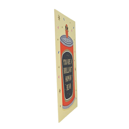 Brilliant Human Bean Gold Foiled Congratulations Card