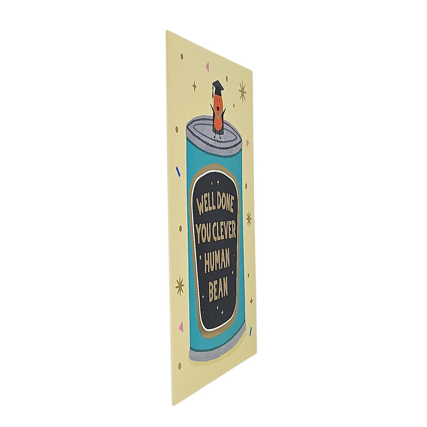 Clever Human Bean Gold Foiled Graduation Card