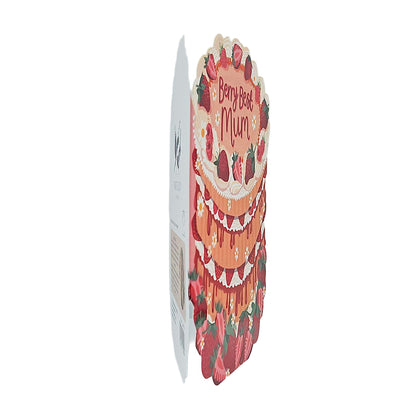 Berry Best Mum Spot Varnish Cutout Cake Mother's Day Card