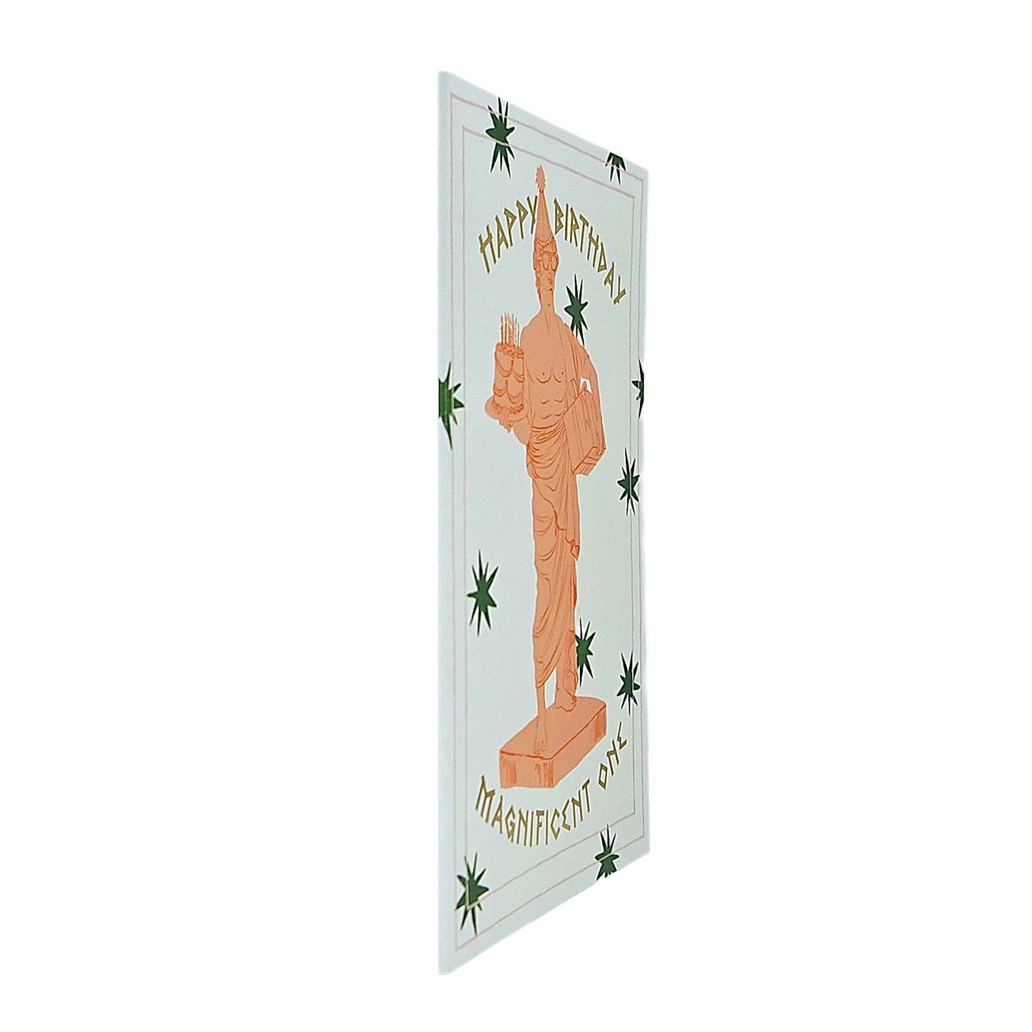 Magnificent One Greek God Gold Foiled Birthday Card