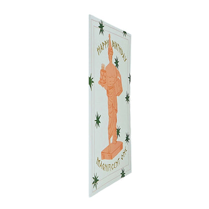 Magnificent One Greek God Gold Foiled Birthday Card