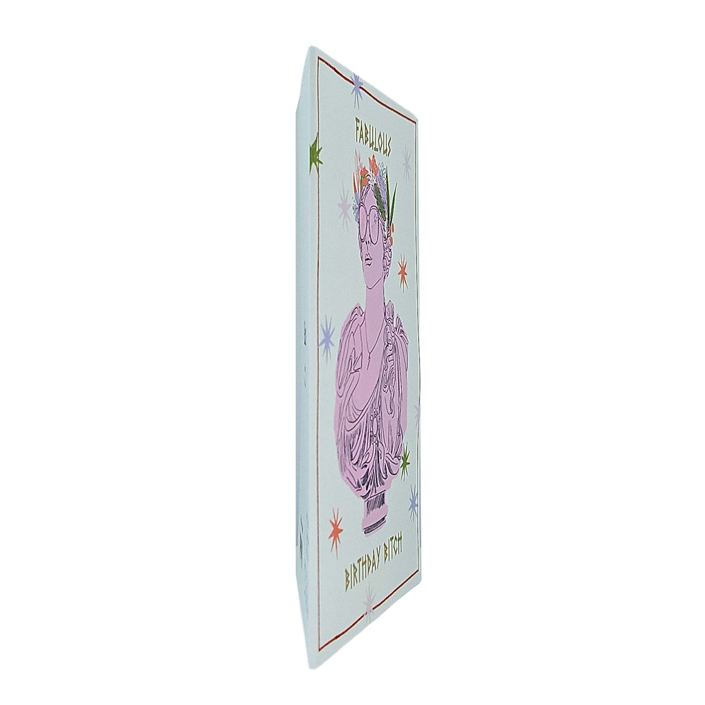 Fabulous Birthday Bitch Greek Goddess Gold Foiled Birthday Card