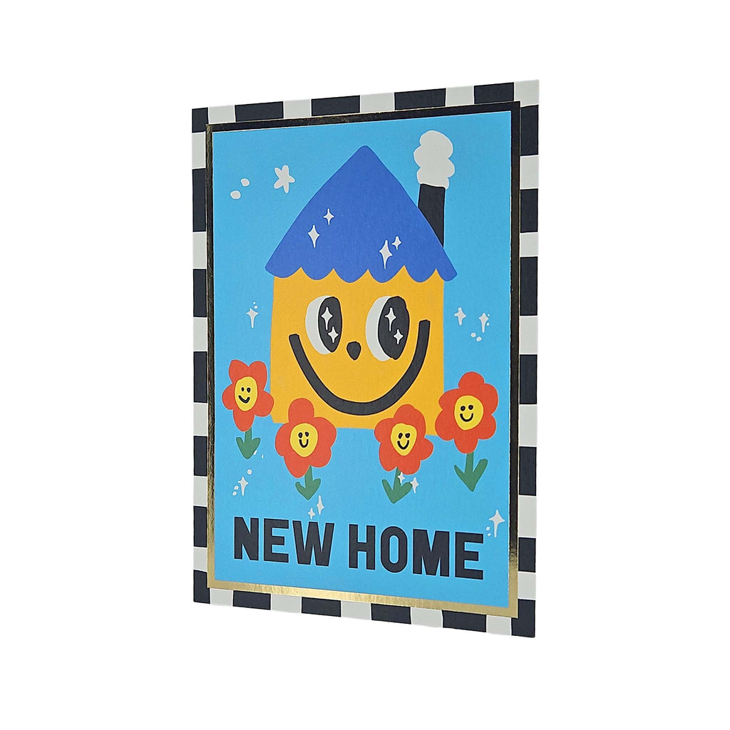 Smiling Home Foiled New Home Card