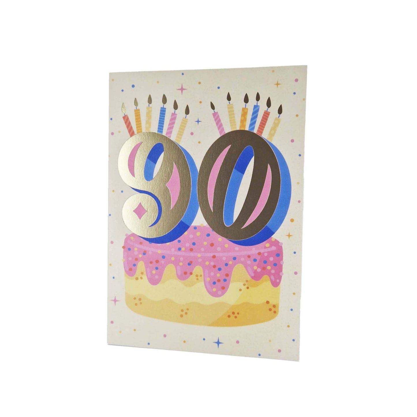 Gold Foiled 90th Birthday Card