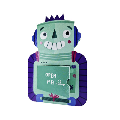 Robot Die Cut Kids Birthday Card