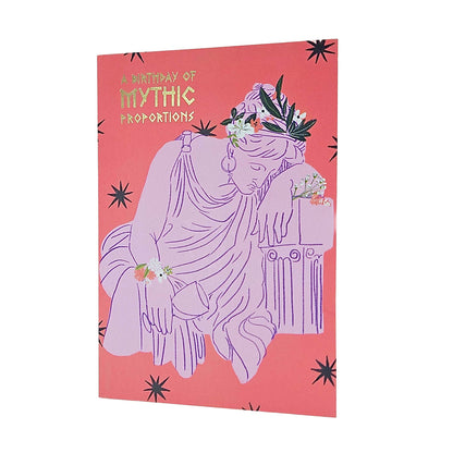 Mythic Proportions Greek Goddess Gold Foiled Birthday Card