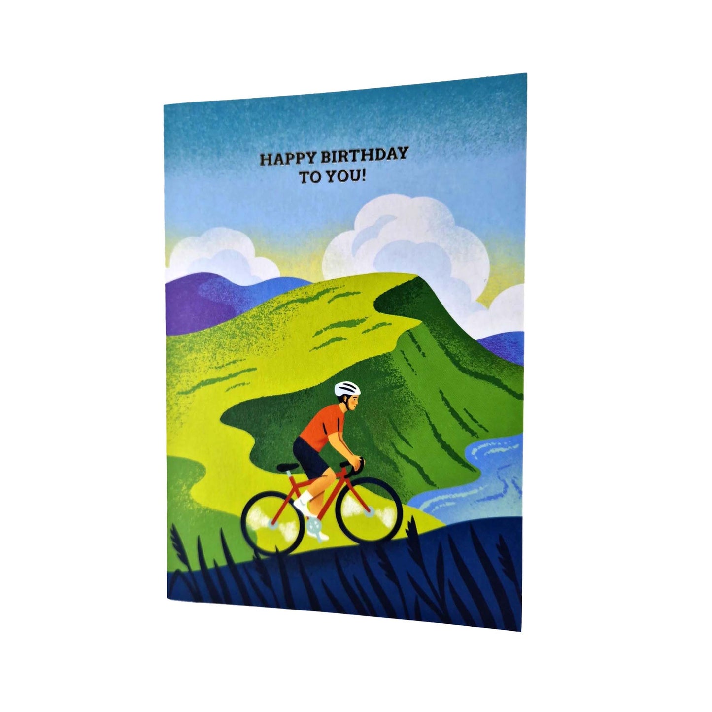 Happy Birthday To You Cyclist Gold Foiled Birthday Card – The Letter Arty