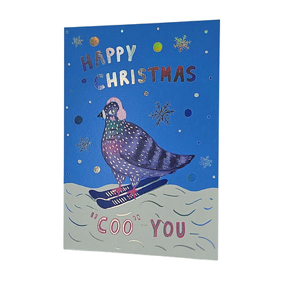 Happy Christmas Coo You Pigeon Christmas Card
